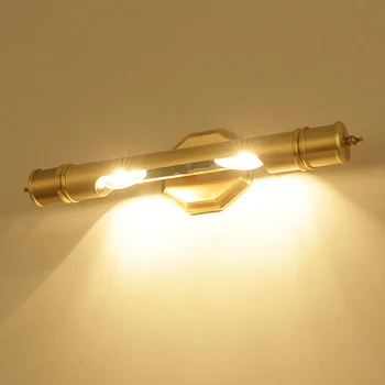 Vysoko kvalitnej medi, zrkadlo, lampa moderného sconce AC110V 220v zlato kúpeľňa svetlá