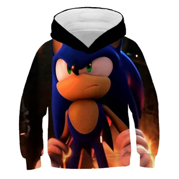 Sonic the Hedgehog Oblečenie Letné Cool 3D Deti Hoodies dievčatá Rodiny košele Chlapci hoodies Mario Mikina Jeseň Detí Topy