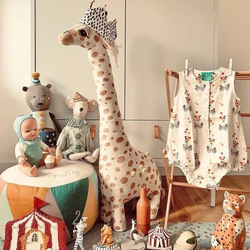 Veľká Veľkosť Simulácia Žirafa Plyšové Hračky Mäkké Zvierat Žirafa Spanie Bábika Darček K Narodeninám Deti Hračka