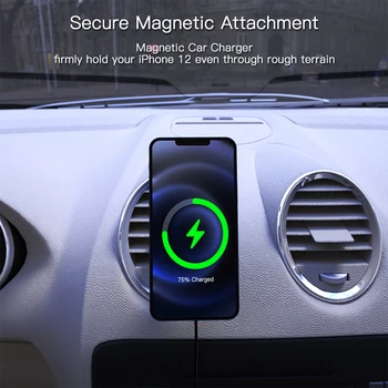 KSTUCNE Magnetické Bezdrôtovú Nabíjačku do Auta Air Vent Mount 15W Qi Rýchle Bezdrôtové Nabíjanie Nabíjačky Pre iPhone 12 X Samsung S10 S9 S8 S20