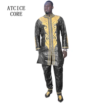 Africké bazin riche výšivky dizajn šaty človeka oblečenie top s nohavice LC060#