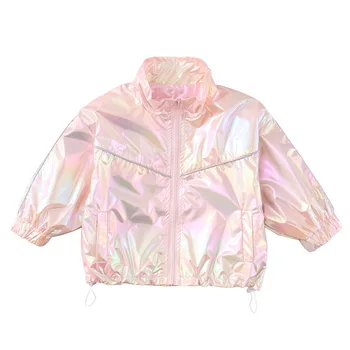 Detský jarný kabát 2021 nové detské svetlé farebné reflexná bunda dievča rekreačný šport windbreaker