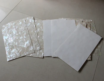 AAA grade mozaika biela perleť laminované listy s povlak shell papier, šperky, nábytok vložkou gitary, intarzia