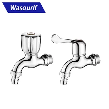 Wasourlf 2KS ABS Plast Umývadlo Umývadlo Kohútik Vody Kúpeľni práčka Jeden Rukoväť Ponuky Ťuknite na položku Wc Záhrada Kuchyne Chrome