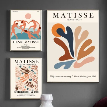 Matisse Abstraktné Línie Dievča Ľudské Telo Ročník Umelecké Plátno Na Maľovanie Nordic Plagáty A Vytlačí Na Stenu Obrázok Pre Obývacia Izba Dekor