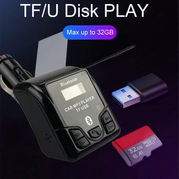 JINSERTA Auta, Bluetooth, Mp3 Prehrávač Handsfree, FM Modulátor Bezdrôtovo Duálny USB Nabíjačka, Podpora TF Auto Muic Hrať