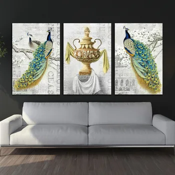 Moderné nástenné Páva Plagát Plátno Maliarske Umenie stene obraz abstrakt tlač a poster obrázok dekor tlač na umelecké plátno na stenu