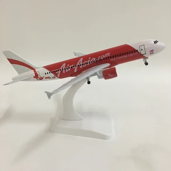 JASON TUTU 20 cm Rovine Modelu Lietadla Model Air Asia Airbus A320 Lietadiel Model 1:300 Diecast Kovové Lietadlá Rovine Hračka Darček