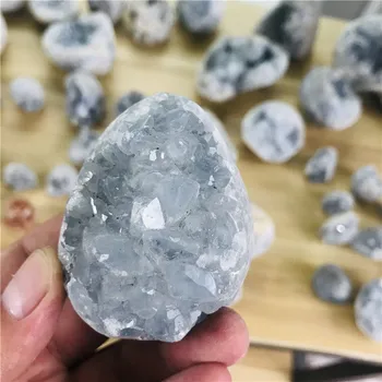 Prírodné Modré Celestite crystal klastra Minerálne Vzor Pre Dekorácie