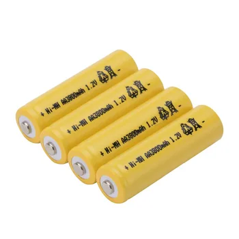 GTF Veľkoobchod AA 1.2 V 3800mAh Ni - MH Dobíjacie batérie Pre RC hračky Fotoaparát, Mikrofón Náhradné Akumulátory Bunky