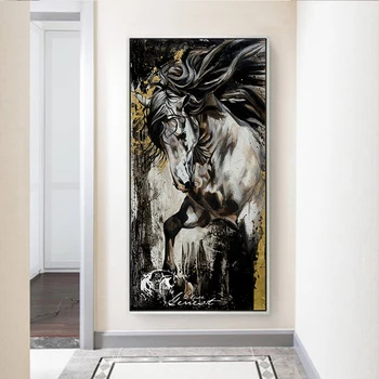 Moderné Kôň Plátno Maľby Zvierat wall art Pop Plagátu, obrazu Veľký Veľkosť Plátno, Maľovanie na Obývacia Izba dekor Č Rám