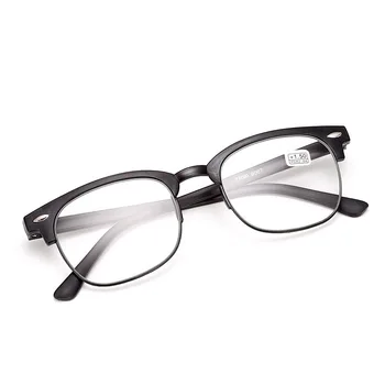 KUJUNY Mužov Retro Pol Okuliare na Čítanie Rám Ženy TR90 Presbyopic Okuliare Proti Únave Eyewears