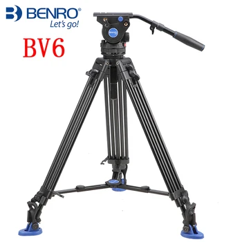 Benro BV6/BV4/BV8/BV10 Série Fotoaparátu Statív Nastaviteľné Tlmenie Hydraulické PTZ Fotografie, Profesionálny Statív