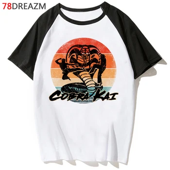 Nové Cobra Kai T Shirt Mužov Kawaii Letné Topy Cartoon T-shirt Mens Karate Cobra Grafické Tees Hip Hop Unisex Vtipné Tričko Muž