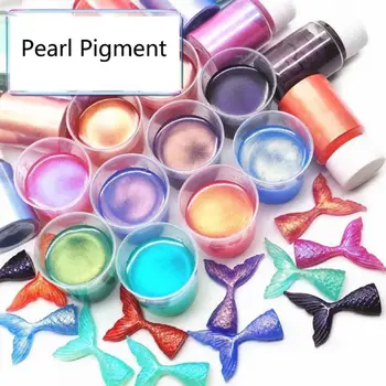 18Color Kozmetické Triedy Pearlescent Sľudový Prach Epoxidové Živice Farbivá Perla Pigment 10g