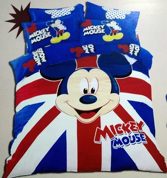 DISNEY Mickey Mouse posteľná bielizeň Nastaviť Obliečky Kryt Nastaví jednoduché dvojité Kráľovná King Size minnie mickey Deti, prístelky nastaviť bytový textil darček