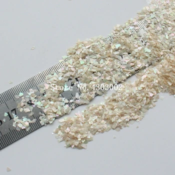 100 g/veľa Prirodzené farby Drvené perleť shell pre DIY Šperky Farebné Drvené MOP Pearl shell zvyšky falošné nechty