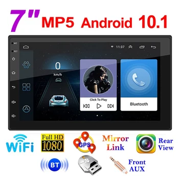 7 Palcový Android 10.1 autorádia Multimediálne Video Prehrávač, Wifi, Gps Auto Stereo Dvojité 2 Din Auto Stereo Fm Rádio, USB