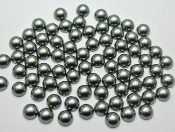 500 Tmavo Sivá Pol Pearl Perličiek 8 mm Ploché Späť Kolo Drahokamy Zápisník Plavidlá