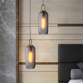 Moderný Prívesok Svetlá Jednoduché Sklo LED Prívesok, Stropné Svetlá Osvetlenia Obývacej Izby Nordic Závesné Lampy Domova Svietidlá
