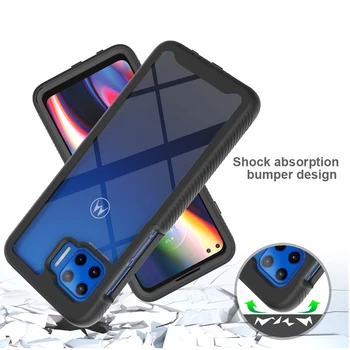Transparentné Proti prachu Akryl Luxusné puzdro pre Motorola Moto G9 G 5G Plus Rýchlo Okraji Jeden Fusion G8 Power Lite Hrať Kryt