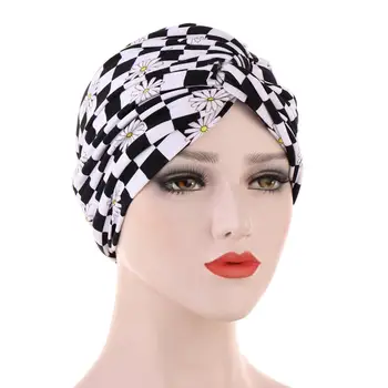 Móda tlač moslimských turban čiapky pre ženy islamskej vnútorné hidžáb kapoty Arabských zábal hlavu šatku femme musulman turbante hijabs