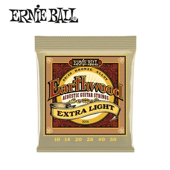 Pôvodné Ernie Ball 2006 Akustické Gitarové Struny Earthwood Extra Svetla 80/20 Bronze Akustický Set, .010 - .050