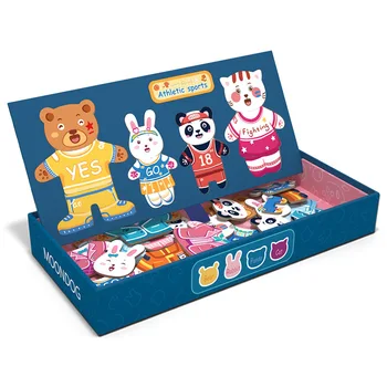 Montessori hračka pre Deti Roztomilý Medveď Zdobiť Drevených pre Deti, Vzdelávacie Hračky, Drevené Hračky Montessori Vzdelávacích hračiek pre Deti Darček