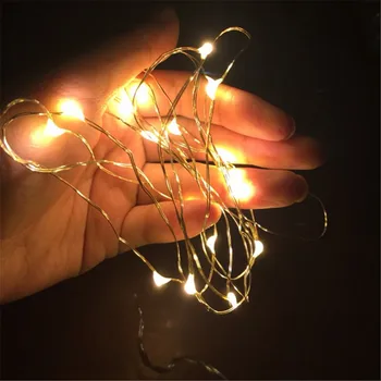 5M 10M LED Reťazec Svetlá Medený drôt s Drevenými Clothespins Batérie Powered Garland pre Fotografia Držiteľa Vianoce Svadba, Narodeniny