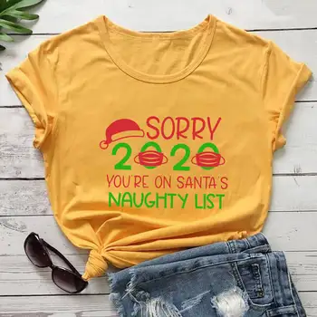 Ospravedlňujeme Sa 2020 Karantény Vianočné Tričká Bavlna Legrační Farebné Grafiky Vytlačené Vianočné T Shirt Dovolenku Dar DropShipping
