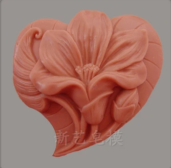 Skvelé-Mold 3D Srdce Kvet Mydlo Formy Tortu Formy DIY Silikónové Formy na Mydlo