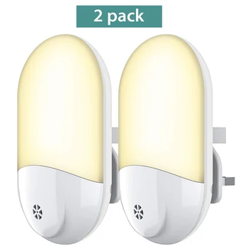 LED Nočné Svetlo Pre Deti, Baby, Deti, Svetelný Senzor LED Nočné Lampy, 2 Balíčky
