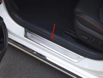 Pre Hyundai Sonata 2011-kvalitnej nehrdzavejúcej ocele, Prahová lišta Vitajte pedál Anti-scratch auto príslušenstvo