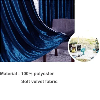 Med Velvet Luxusné Polyester Textílie, Okenné Záclony Lesklé Tvár Zatmenie Žalúzie, Vlastná Veľkosť pre Obývacia Izba Striebro Šedá