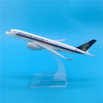 16 cm Lietadlo Model Singapore Airlines Airbus A350 Simulácia Kovové Diecast Zliatiny Rovine Deti Hračky
