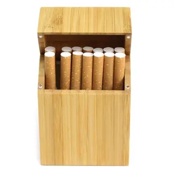 Cigareta Box Dreva s Rosewood a Cherry wood & Bambook Cigariet Prípade Funkčné univerzálny