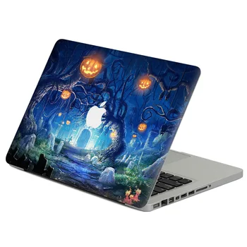 Halloween Hrad Bat Odtlačkový Vinyl PVC Kože Nálepka pre Macbook Air Pro 12