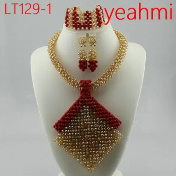 šperky sady pre africké ženy módne šperky sady zlato nastaví veľké náhrdelník afriky korálky šperky set LT129-1