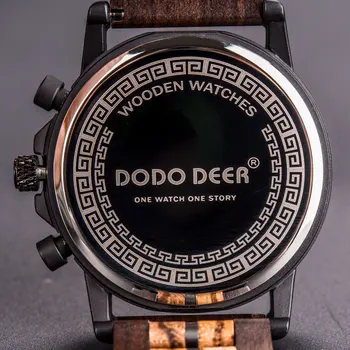 DODO JELEŇ Dreva Mužov Quartz stopiek Odpočítavania Luxusné Náramkové hodinky Chronograf Male Auto Dátum Reloj Hombre Vianočný darček