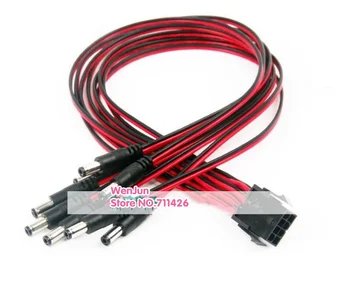 Nové 18awg / 20awg drôt CPU 8pin Žena na DC 12V Konektor DC Mužskej energie kábel adaptéra 5.5*2.1 mm/ 5.5/2,5 mm