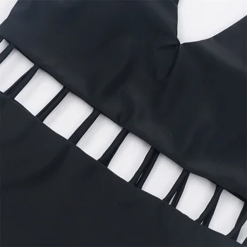 2020 Nové Sexy Duté Výrez Monokiny Ženy V Ponoriť Plavky Backless Jeden Kus Oblek S-XL Dievča Pevné Čierne Plavky, plážové oblečenie