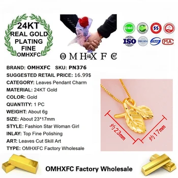 OMHXFC Šperky Veľkoobchod PN376 Európskej Módy Hot Jemné Žena, Dievča Strany, Narodeninám, Svadobný Dar Listy 24KT Zlatý Prívesok Charm
