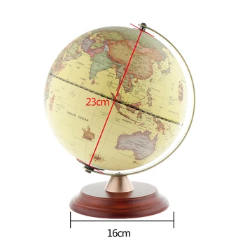 23 cm Dia LED svetlo Sveta Zemi Svete Mapu Geografia Vzdelávacie Hračka So Stojanom Office Desktop Dekor