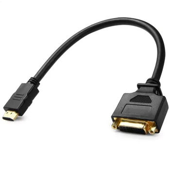 DVI Žena-HDMI Samec Adaptér Converter Kábel Pre PC, Notebook, HDTV 10 cm