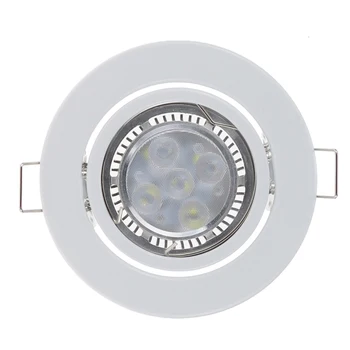 10pcs/veľa Okrúhle Biele LED Zapustené Stropné svietidlo Nastaviteľný Rám Pre GU10 MR16 Montáž Montáž Stropu Bodové Svetlá Rám