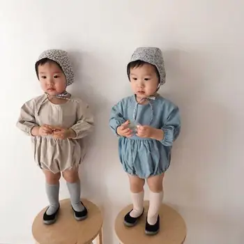 2019 Japonsko a Kórea Jeseň Nové Dieťa Candy farby s Dlhým Rukávom Bavlna Oblečenie detské oblečenie dievčatá