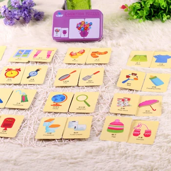 Deti Vzdelávacie Hra Puzzle Montessori Detské Karty Hračky Graf Zápas detský Kognitívne Skoro Cartoon Vozidla Vzdelávania Karty