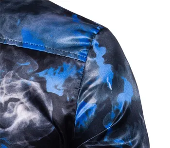 3D Tlače Atrament mužov Košele Hip Hop Bežné Camisa Masculina móda tlačené Dlhým Rukávom Značky Slim Fit na Jeseň Pánske Šaty, košele