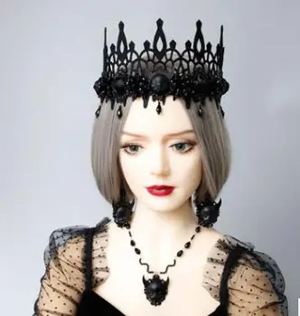 Princezná sladké lolita náhrdelník Čierna Smrť Náhrdelník Diabol sveter reťazca hip-hop náhrdelník Európskych a Amerických módnych JL-148-1