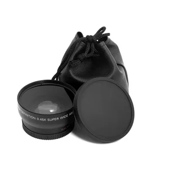 52MM 0.45 X širokouhlý Objektív + Makra + Objektív Taška pre Nikon D5000 D5100 D7000 D3100 D3200 D80 D90